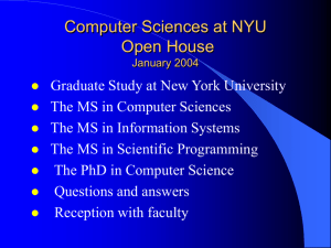 Agenda - NYU Computer Science Department