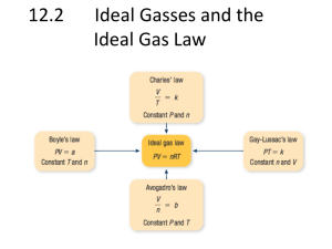 12.2 Ideal Gasses and the Ideal Gas Law