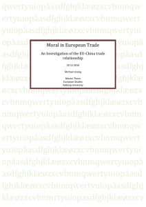 Moral in European Trade