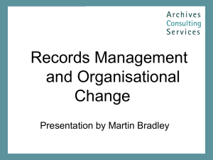 Records Management and Organisational Change