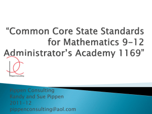 Common Core State Standards for Mathematics 9-12