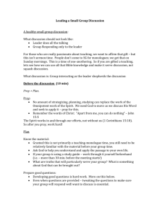 Leading a Small Group Discussion (handout)
