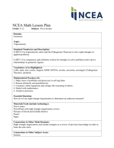 NCEA Math Lesson Plan Grade: 9-12 Subject: Pre