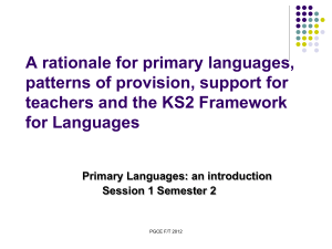 A Rationale for Primary Languages