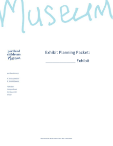 Exhibit Planning Process Packet: Exhibit