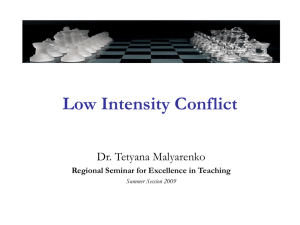Low Intensity Conflict