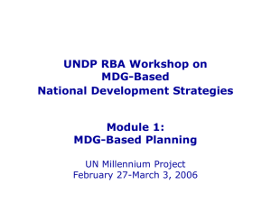 The United Nations' MDG Strategy