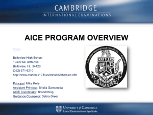 AICE Informational Powerpoint - Marion County Public Schools