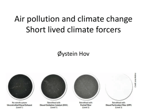 Air pollution and climate change. Short lived climateforcers