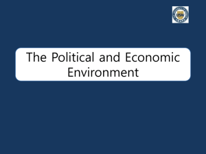 Political Economic and Legal Environment1