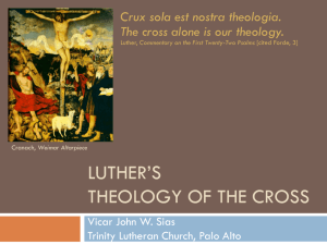 Luther's theology of the cross