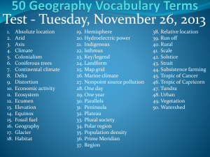 50 Geography Vocabulary Terms