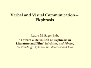 Verbal and Visual Communication—Ekphrasis
