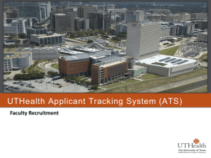 Using the Applicant Tracking System for Faculty Recruiting
