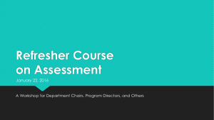 Refresher Course on Assessment