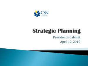 Strategic Planning - College of Southern Nevada