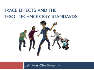 Trace Effects and the TESOL Technology Standards