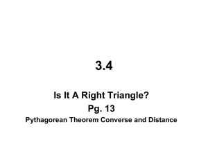 3.4 - Distance and Pythagorean Converse