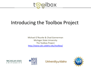 The Toolbox Project - Communities of Integration 2014