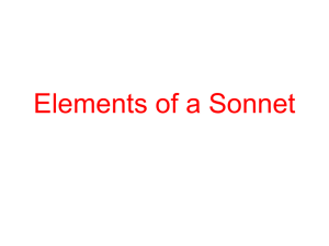 Elements of a Sonnet
