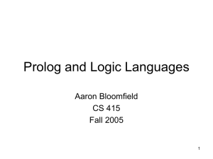 Prolog and logic programming
