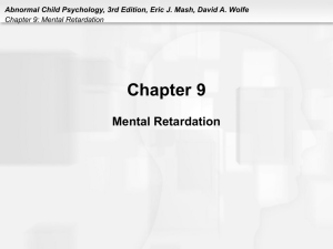 Chapter 9 Mental Retardation