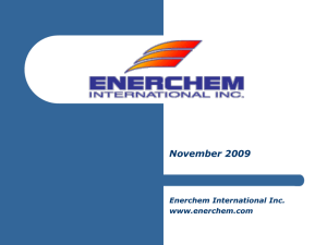 Investor Presentation - Enerchem International Inc.