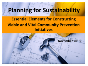 Planning for Sustainability - Indiana Prevention Resource Center
