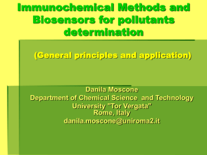 Imunochemical Methods and Biosensors for pollutants determination
