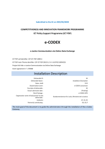 e-CODEX Gateway Installation Instructions