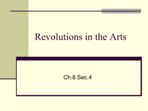 Revolutions in the Arts