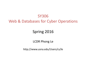 SY306 Web & Databases for Cyber Operations Spring 2015 Assoc