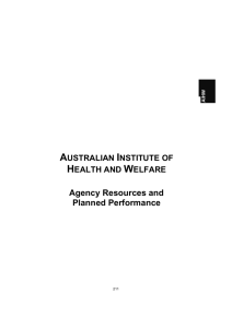 AUSTRALIAN INSTITUTE OF HEALTH AND WELFARE