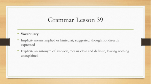 Grammar Lesson 39