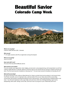 Beautiful Savior Colorado Camp Week