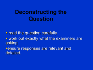 Deconstructing a Question