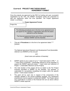 chapter 8 project and thesis grant agreement format