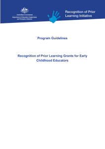 2. The RPL Grants Program - Department of Education and Training