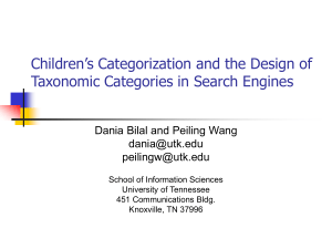 Children's categorization and the design of taxonomic categories in