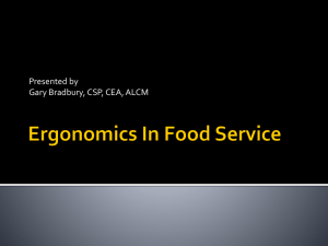 Ergonomics In Food Service