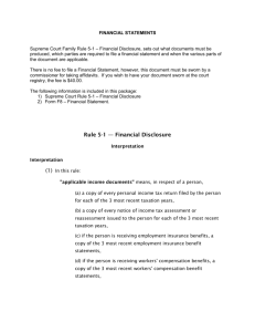 Financial Statement Package - The Courts of British Columbia