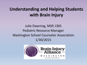 Brain Injury in the US - Washington School Counselor Association