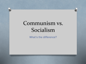 Communism vs. Socialism