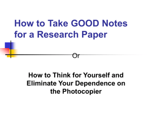 how to take notes - ZimmermanCollegePrepIV