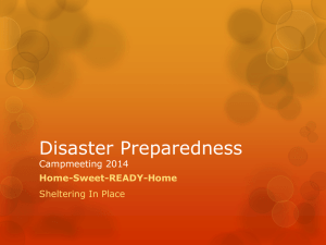 Disaster Preparedness Tuesday 1 pp