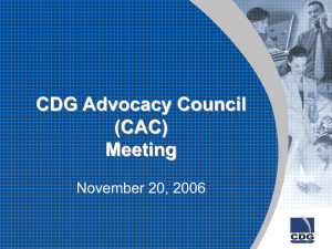 CDG Advocacy Council (2007)