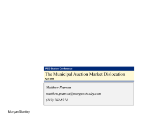 Matthew Pearson: The Municipal Auction Market Dislocation