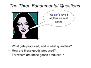 The Three Fundamental Questions