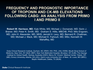 Frequency and Prognostic Importance of Troponin and CK