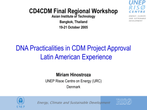 DNA Practicalities in CDM Project Approval